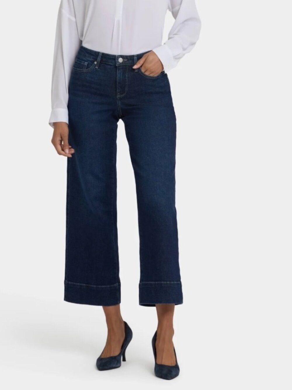 NWT NYDJ Teresa Wide Leg Ankle Jeans - Midnight Breeze SIZE 12